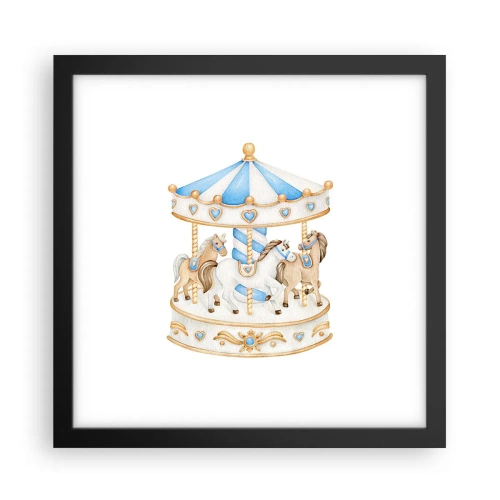 Plagát v čiernom ráme - Sladké detstvo - 30x30 cm