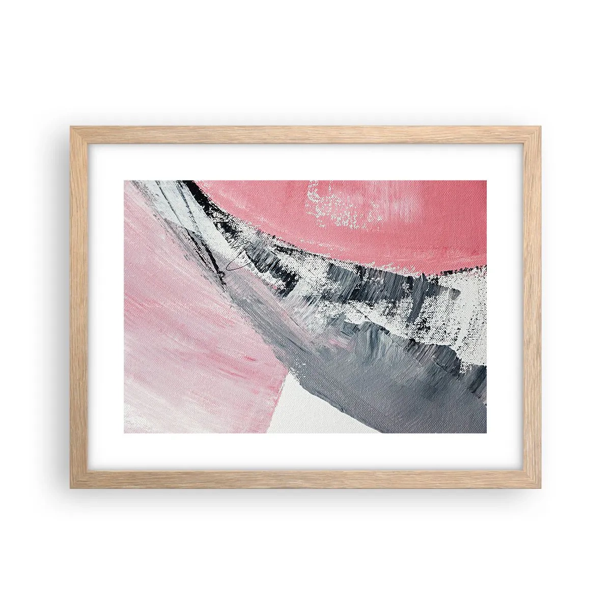 Plagát v ráme zo svetlého duba - Zladená kompozícia - 40x30 cm