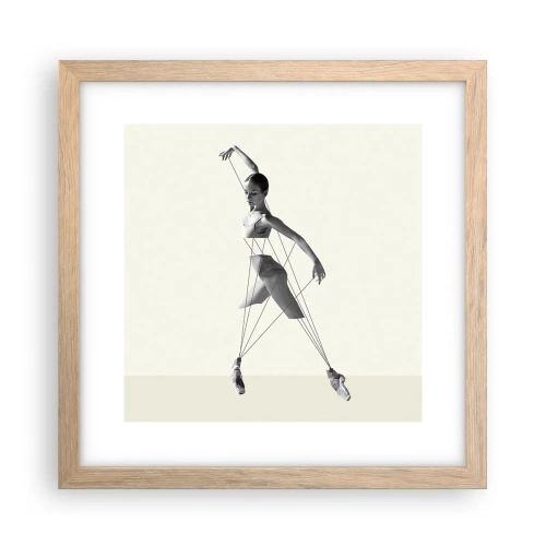 Plagát v ráme zo svetlého duba - V divadle sveta - 30x30 cm