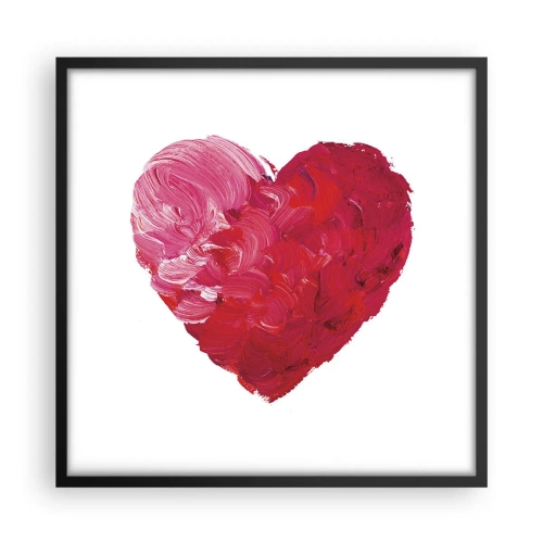 Plagát v čiernom ráme - All you need is love - 50x50 cm
