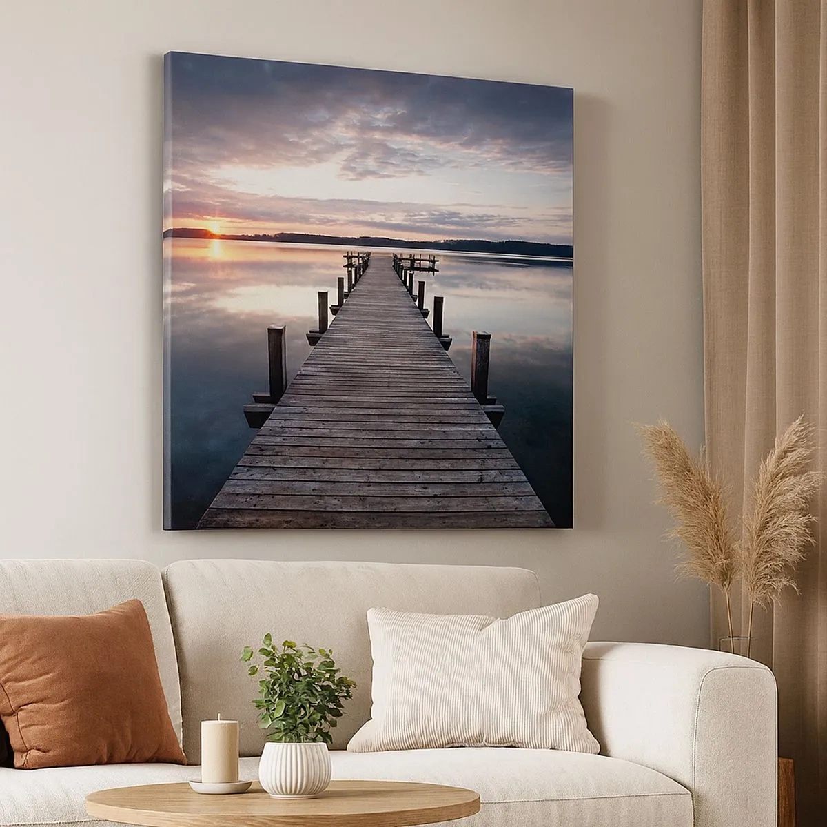 Obraz na plátne - Tichá hranica medzi dňom a nocou - 30x30 cm