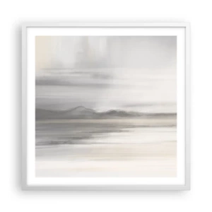 Plagát v bielom ráme - Zamyslená diaľka - 60x60 cm