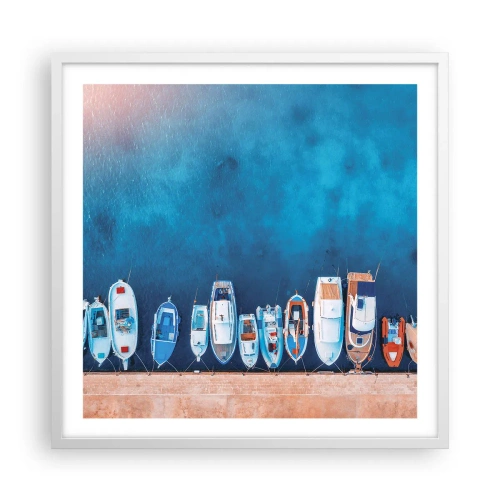 Plagát v bielom ráme - V rade za sebou - 60x60 cm