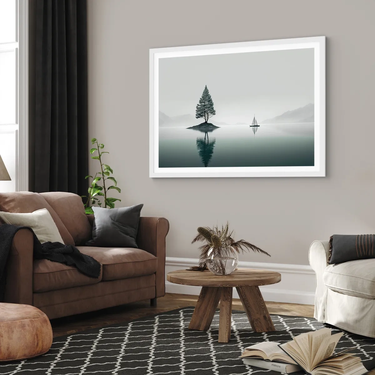 Plagát v bielom ráme - Snívanie - 70x50 cm