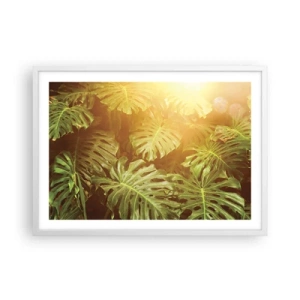 Plagát v bielom ráme - Vstúpiť do zelene… - 70x50 cm