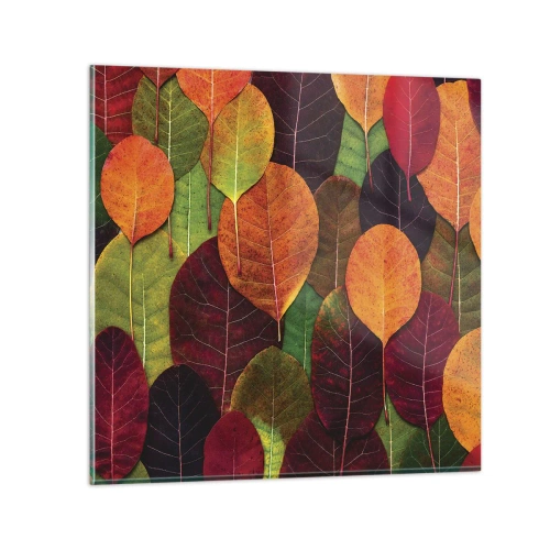 Obraz na skle - Jesenná mozaika - 50x50 cm