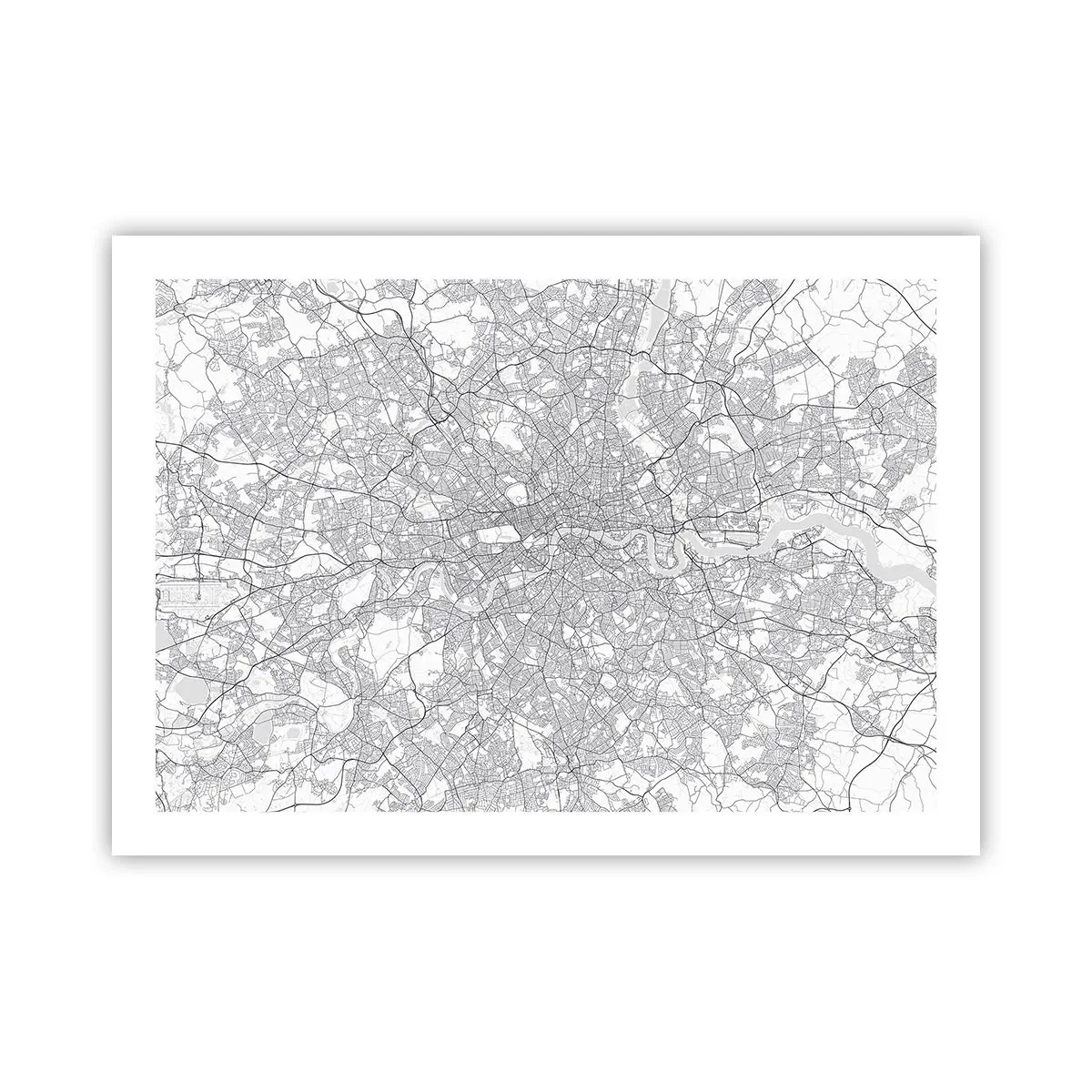 Plagát - Mapa londýnskeho labyrintu - 70x50 cm