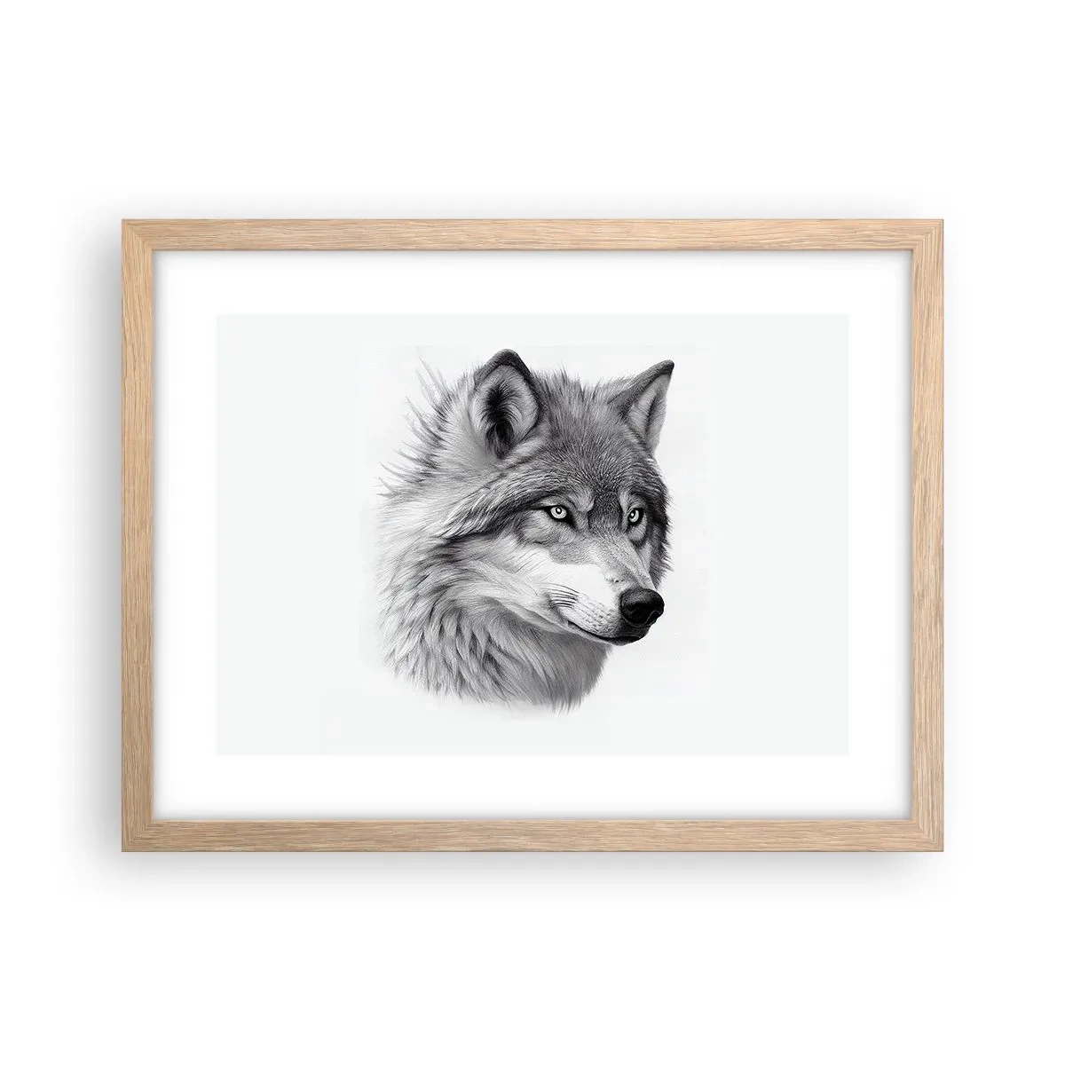 Plagát v ráme zo svetlého duba - Alfa – bezpochyby - 40x30 cm