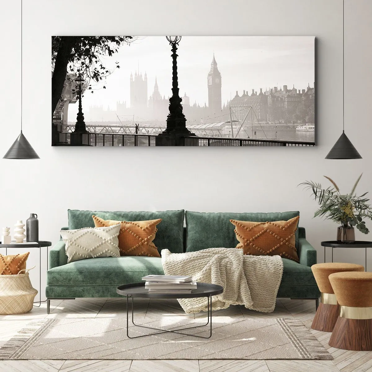 Obraz na plátne - Londýnske ráno - 100x40 cm