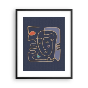 Plagát v čiernom ráme - V zádumčivosti - 40x50 cm