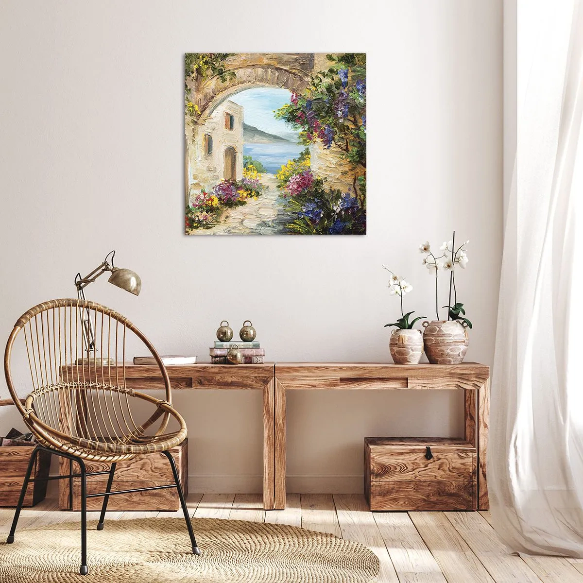 Obraz na plátne - Pôvab pobrežnej krajiny - 50x50 cm