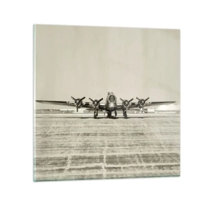 Obraz na skle - Ako vždy pripravený - 50x50 cm