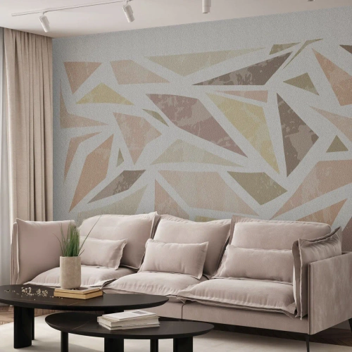 Fototapeta Standard Eco - Kompozícia: vitráž - Minimalizmus, Pastel, Boho - 350x256 cm