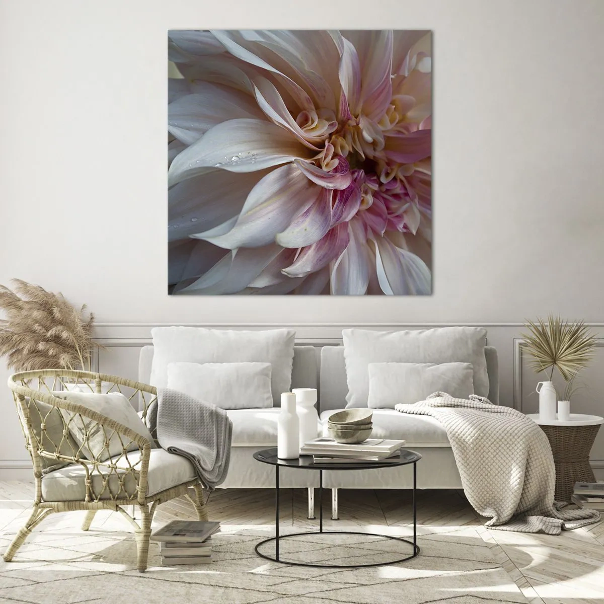 Obraz na skle - Kvitnúca sviežosť - 50x50 cm