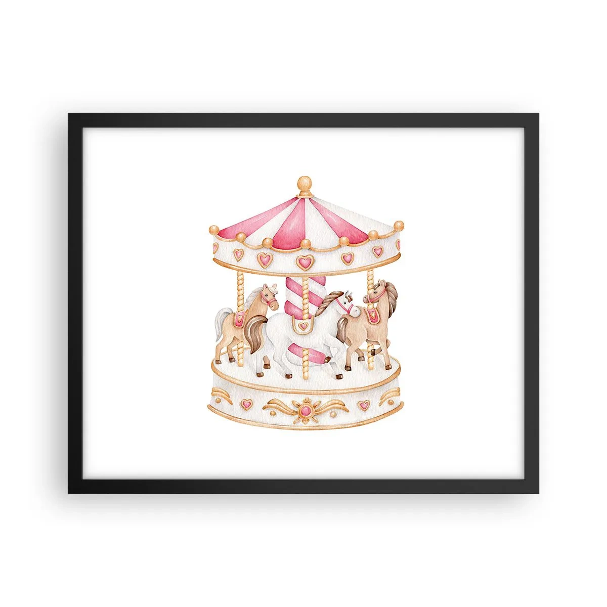 Plagát v čiernom ráme - Sladký svet detstva - 50x40 cm