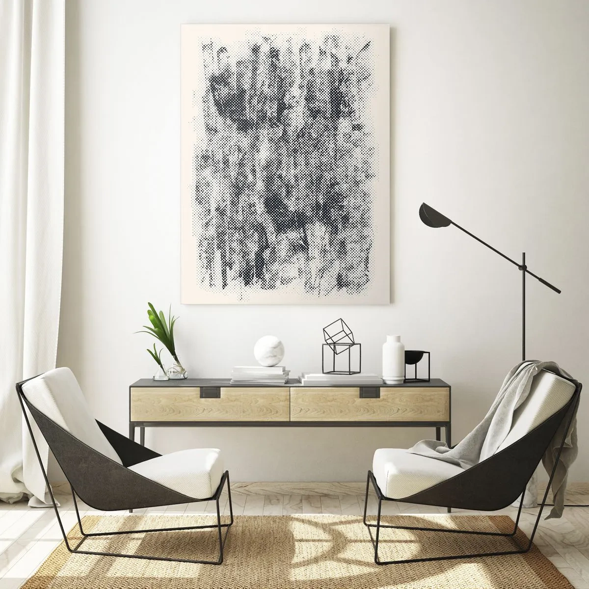Obraz na skle - Hmlistá kompozícia - 80x120 cm