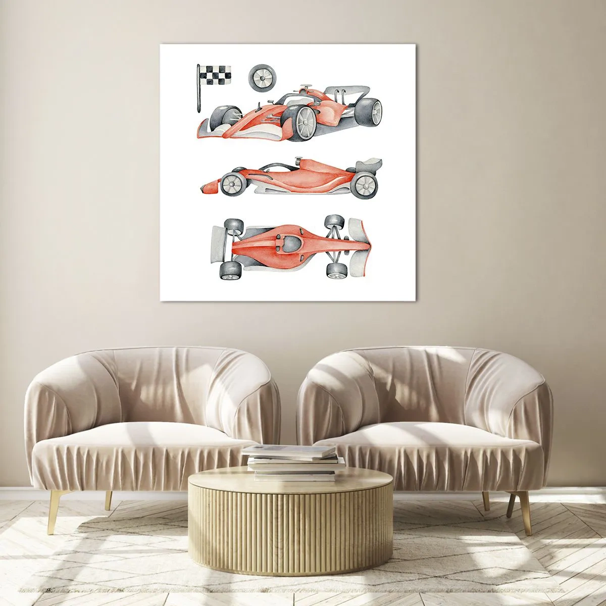 Obraz na skle - Dobehnúť sen - 60x60 cm