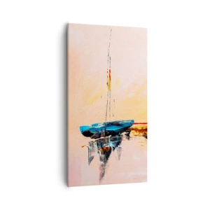 Obraz na plátne - Večer v prístave - 55x100 cm