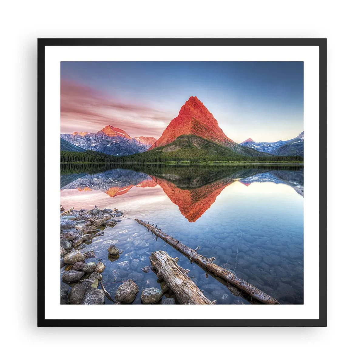 Plagát v čiernom ráme - Teplo a chlad - 60x60 cm