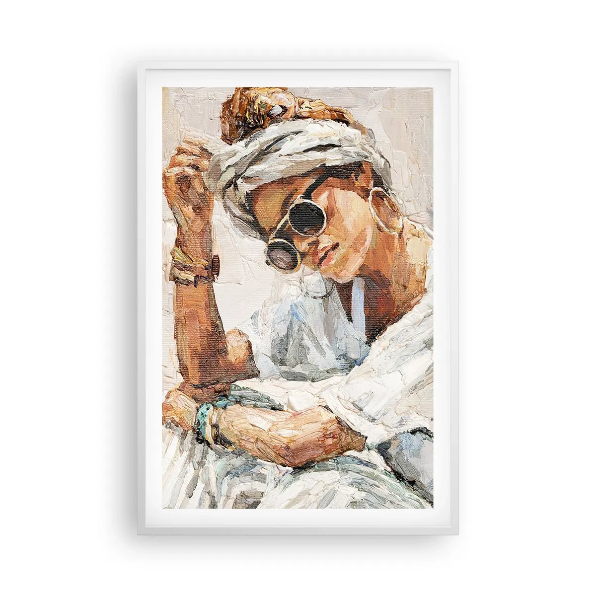 Plagát v bielom ráme - Portrét v plnom slnku - 61x91 cm