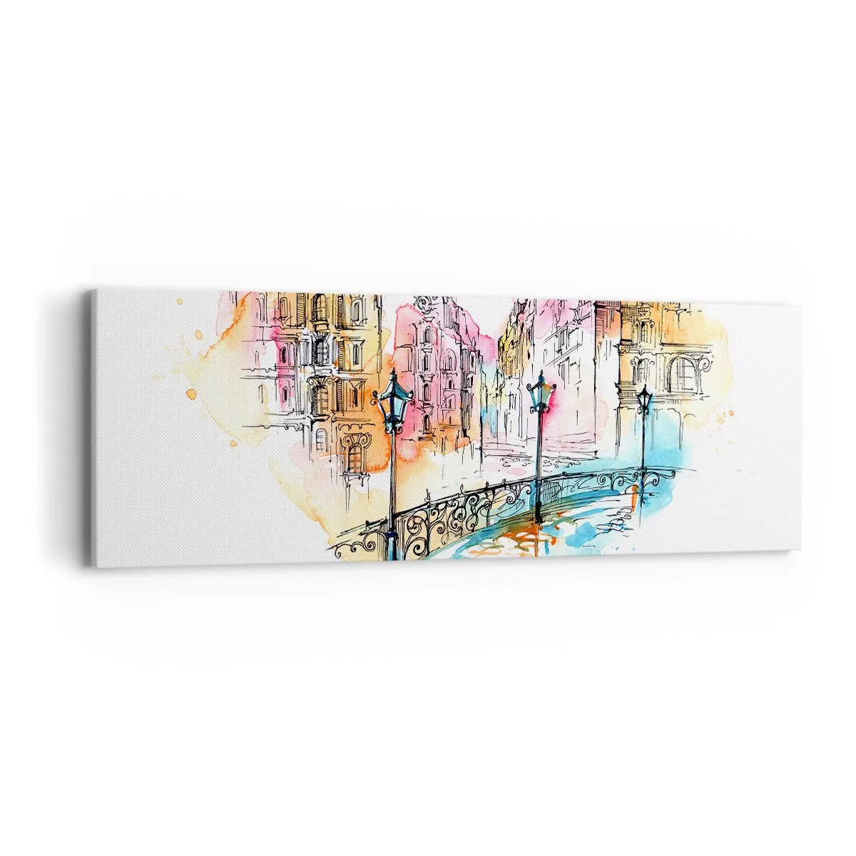 Obraz na plátne - Srdce mesta - 90x30 cm