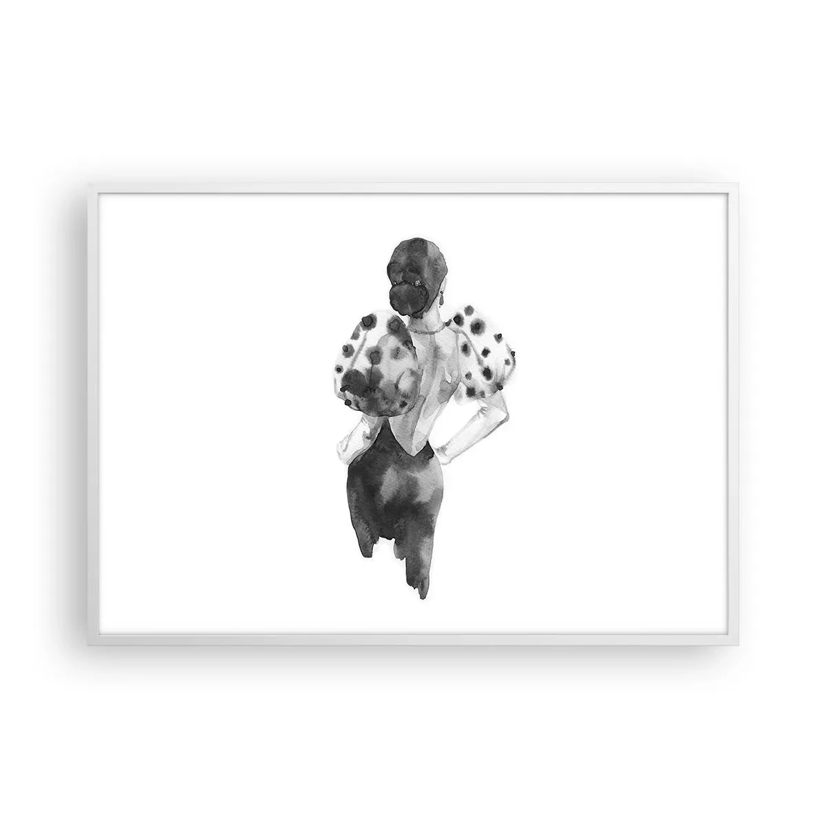 Plagát v bielom ráme - Prešla hneď vedľa - 100x70 cm