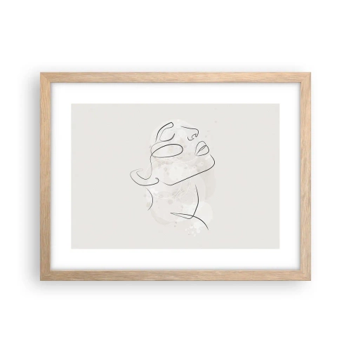 Plagát v ráme zo svetlého duba - Náčrt sna - 40x30 cm