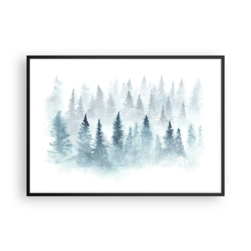 Plagát v čiernom ráme - Zahalené hmlou - 100x70 cm
