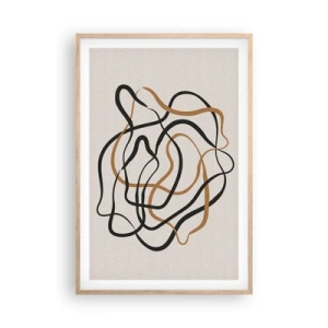 Plagát v ráme zo svetlého duba - Všetko sa pokrútilo - 61x91 cm