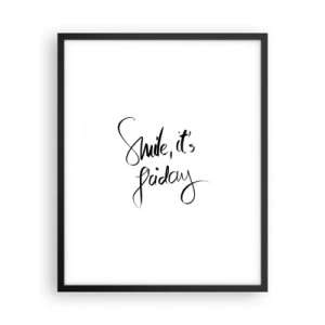 Plagát v čiernom ráme - Naozajstná radosť - 40x50 cm