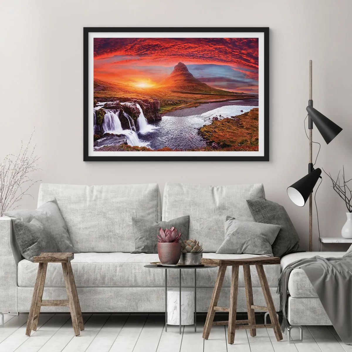 Plagát v čiernom ráme - Pohľad na Stredozem - 70x50 cm