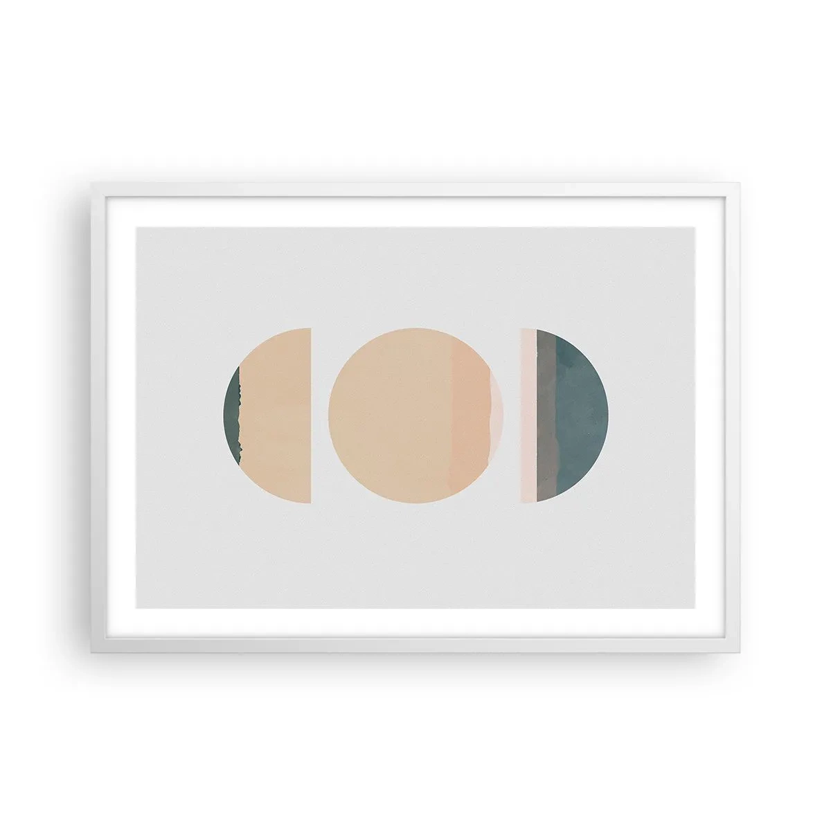 Plagát v bielom ráme - Kruh za kruhom - 70x50 cm