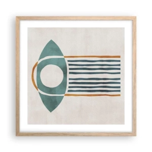 Plagát v ráme zo svetlého duba - Znaky a rituály - 50x50 cm