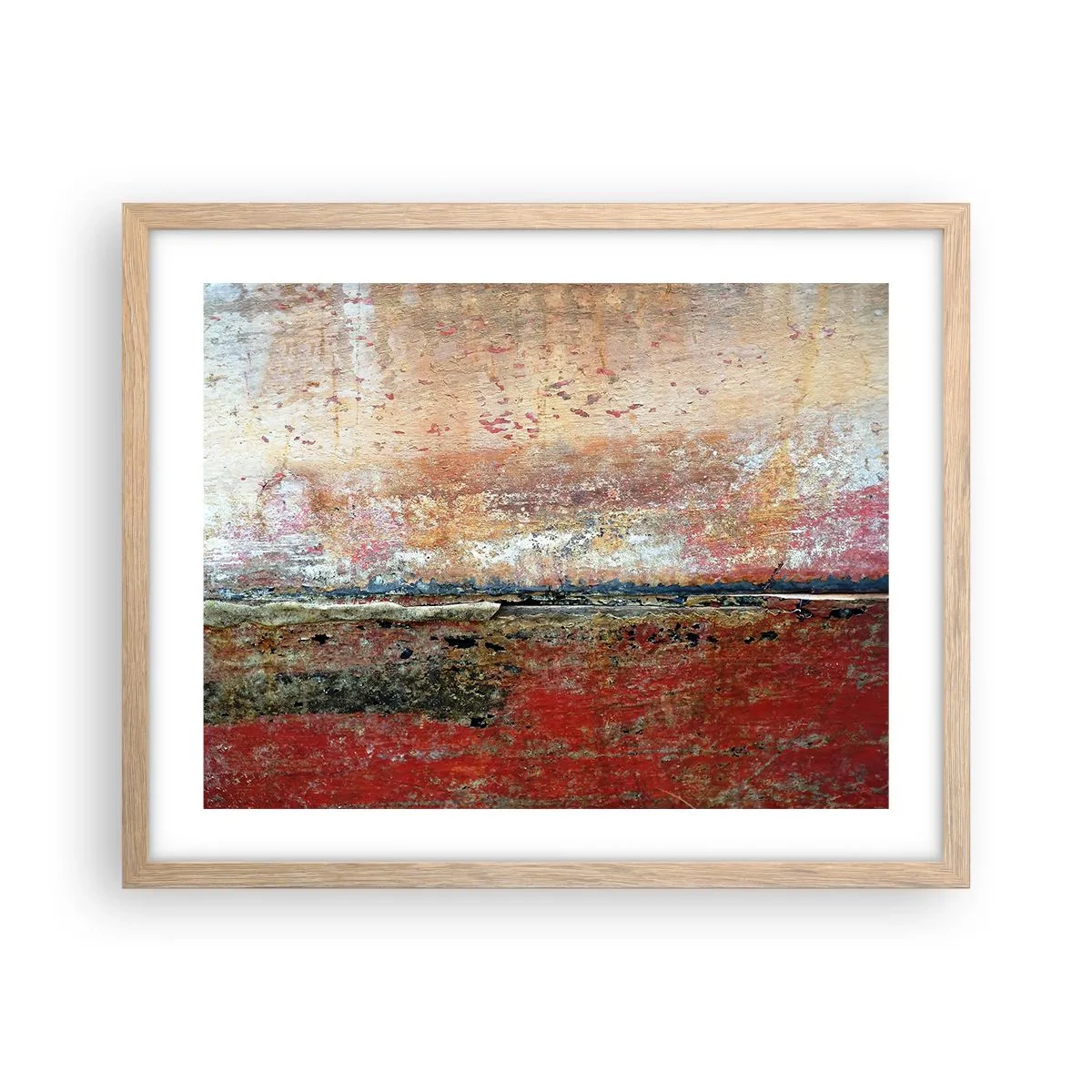 Plagát v ráme zo svetlého duba - Možno je to more - 50x40 cm