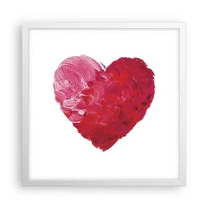 Plagát v bielom ráme - All you need is love - 40x40 cm