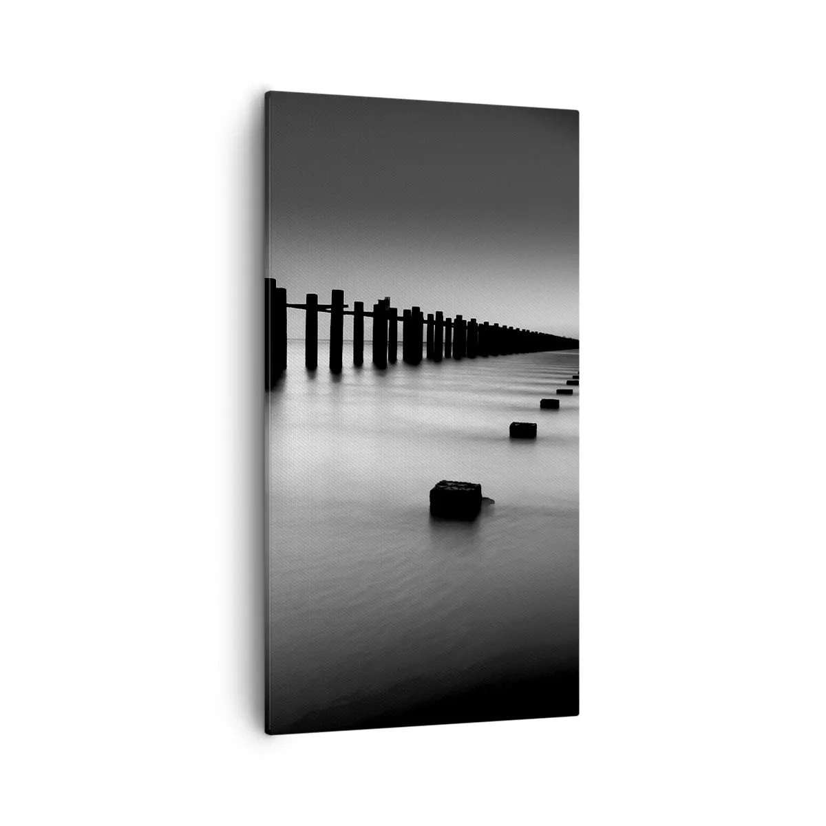 Obraz na plátne - Šedá diaľka v hmle - 55x100 cm