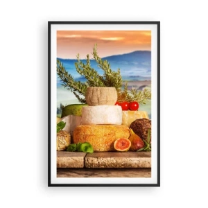 Plagát v čiernom ráme - Talianska radosť zo života - 61x91 cm