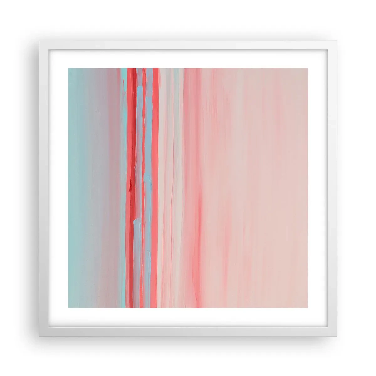 Plagát v bielom ráme - Abstrakcia za úsvitu - 50x50 cm