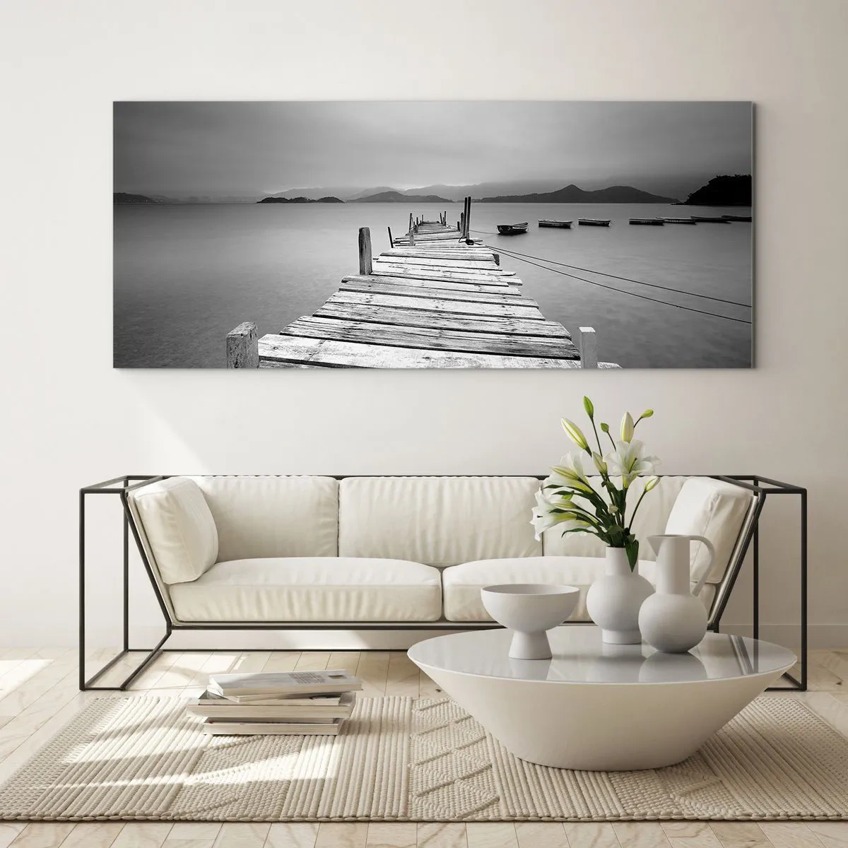 Obraz na skle - Za horami, za morom  - 120x50 cm