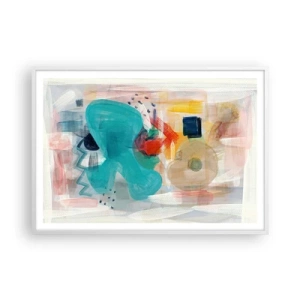 Plagát v bielom ráme - Farebná hra - 100x70 cm