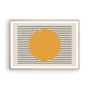 Plagát v ráme zo svetlého duba - Sila jednoduchosti - 100x70 cm