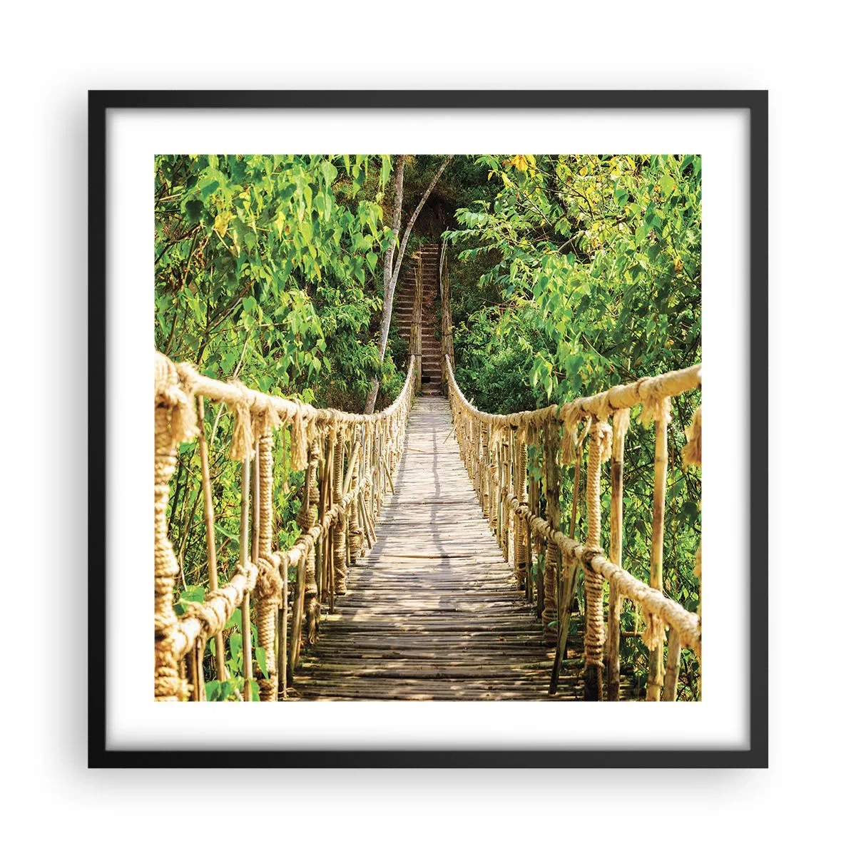 Plagát v čiernom ráme - Zavesený v zelenej - 50x50 cm