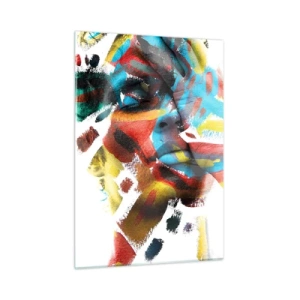 Obraz na skle - Pestrá osobnosť - 50x70 cm