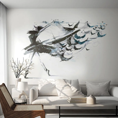 Fototapeta na mieru Samolepiaca Deluxe Sticker - Mágia hudby uvoľňuje od kúzla - Abstrakcia, Žena, Tancujte