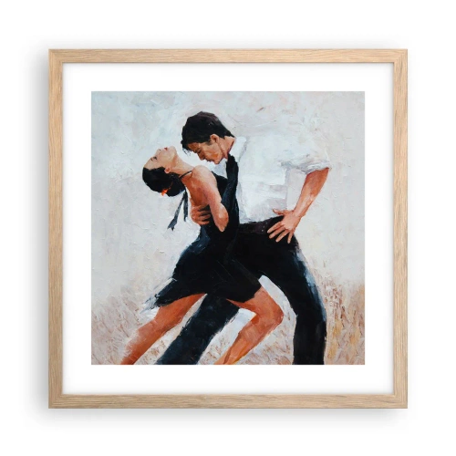 Plagát v ráme zo svetlého duba - Tango mojich túžob a snov - 40x40 cm