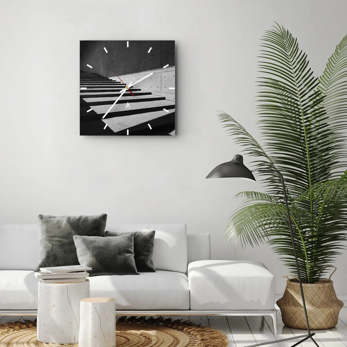 Nástenné hodiny - Surová krása modernizmu - 40x40 cm