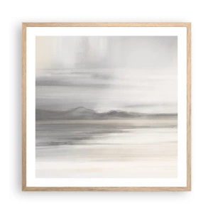 Plagát v ráme zo svetlého duba - Zamyslená diaľka - 60x60 cm