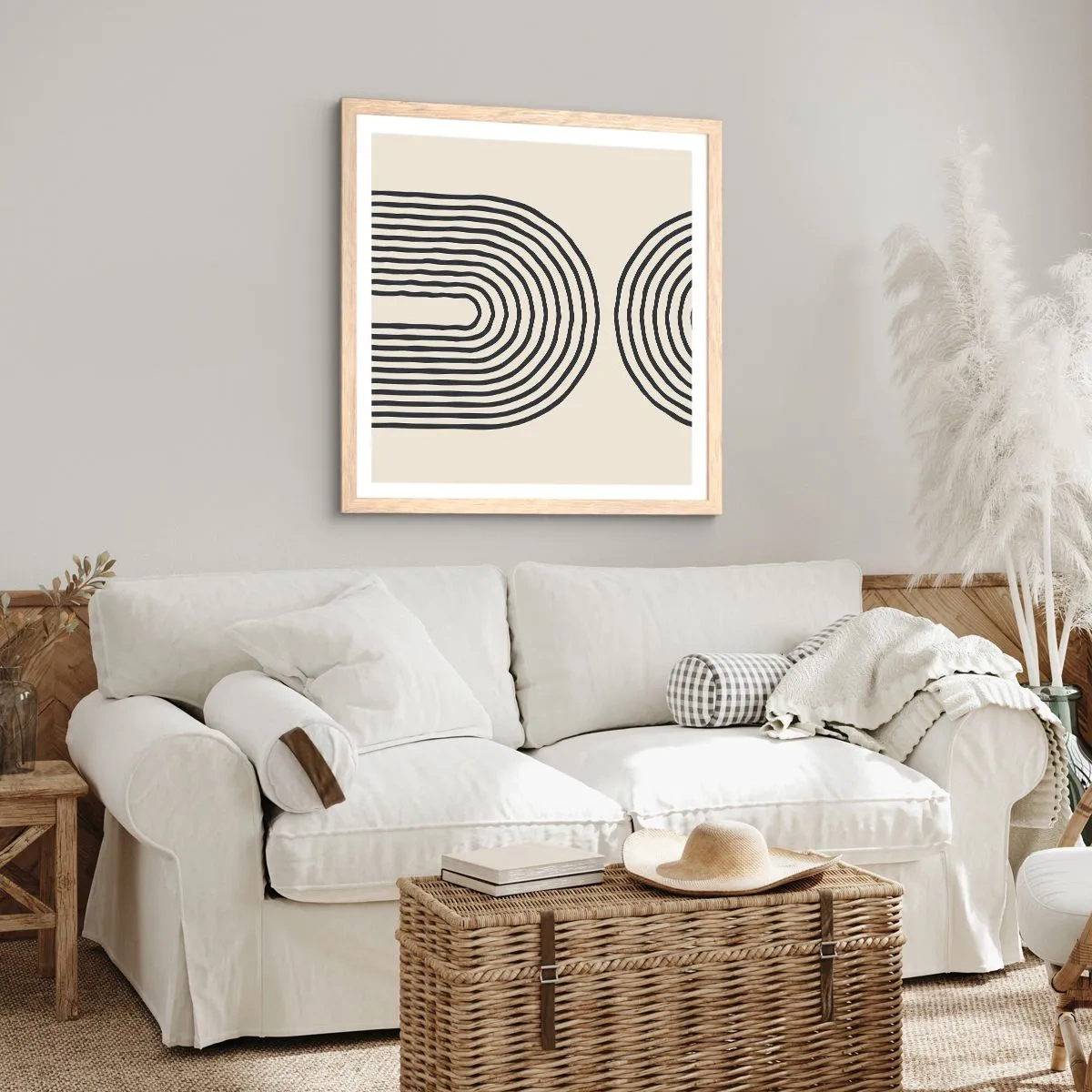 Plagát v ráme zo svetlého duba - Už čoskoro… - 60x60 cm