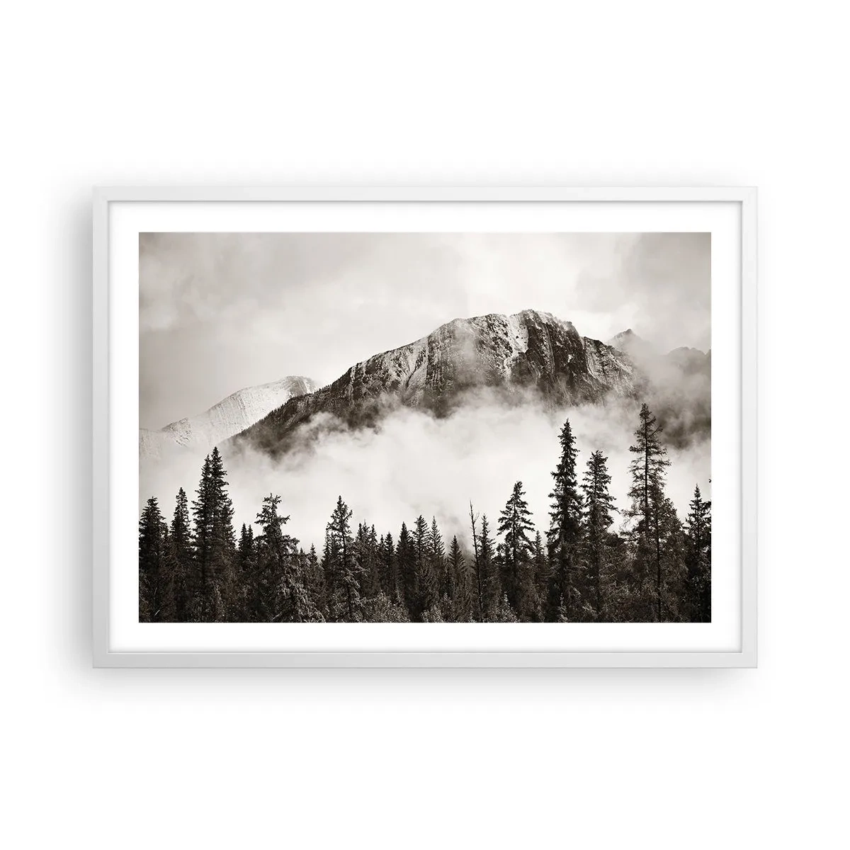 Plagát v bielom ráme - Žulový panovník - 70x50 cm