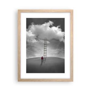 Plagát v ráme zo svetlého duba - Všetko je možné - 30x40 cm